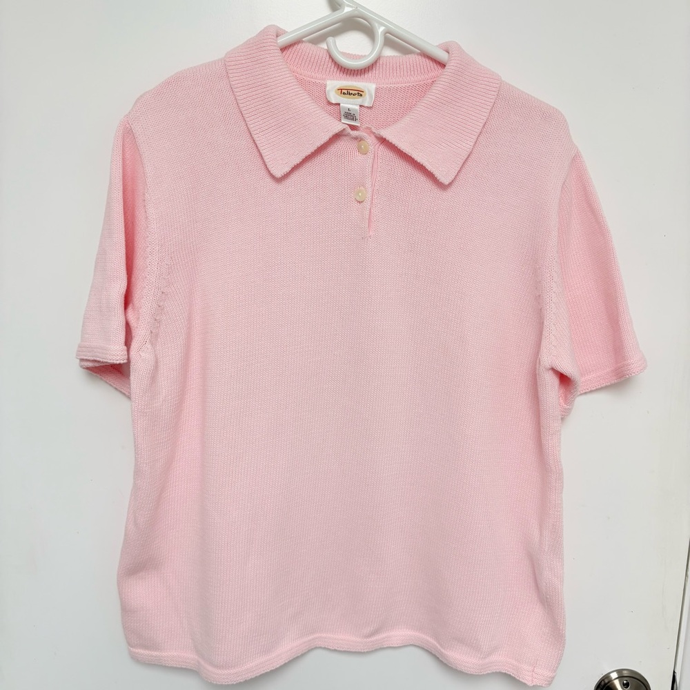 Talbots Light Pink Knit Polo